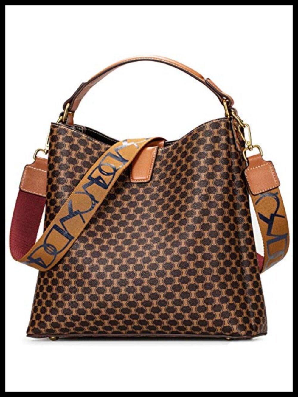 Faux Leather Vintage Satchel Handbag Top Handle Tote Ladies Purse